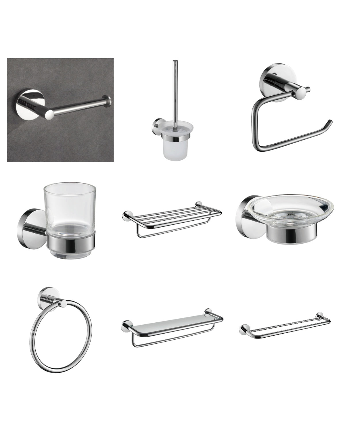 D1 Stainless Steel Bathroom Set