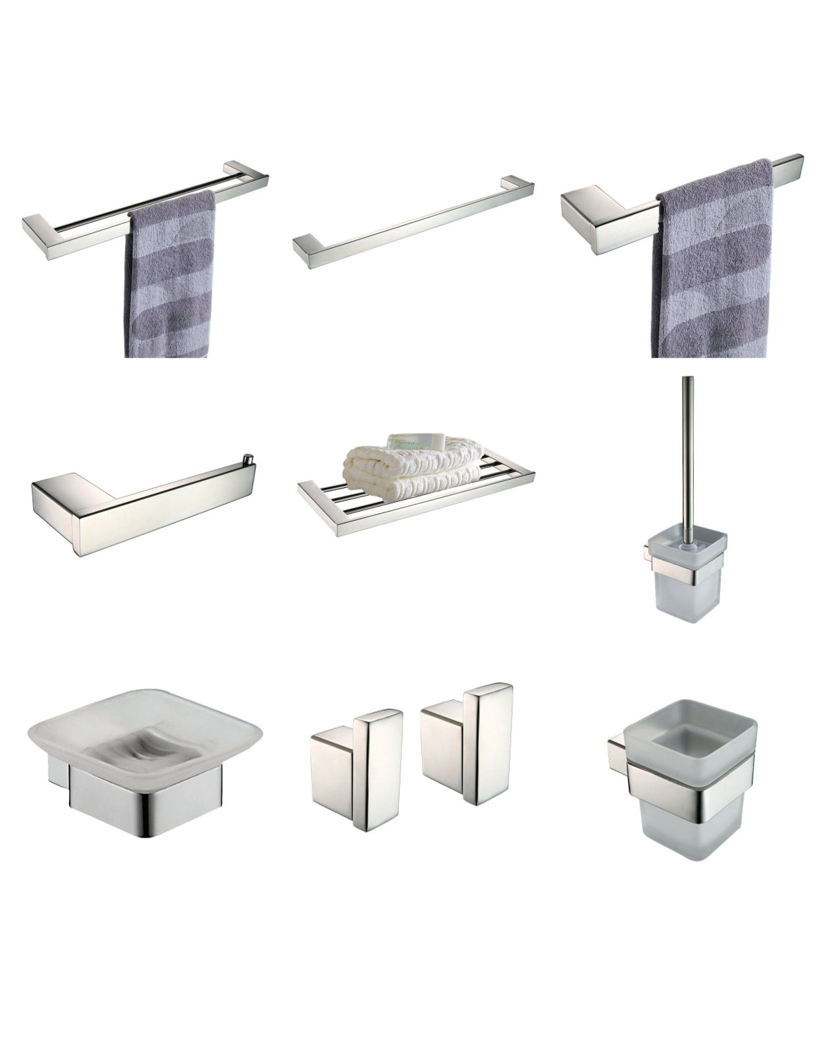 F1 Stainless Steel Bathroom Set