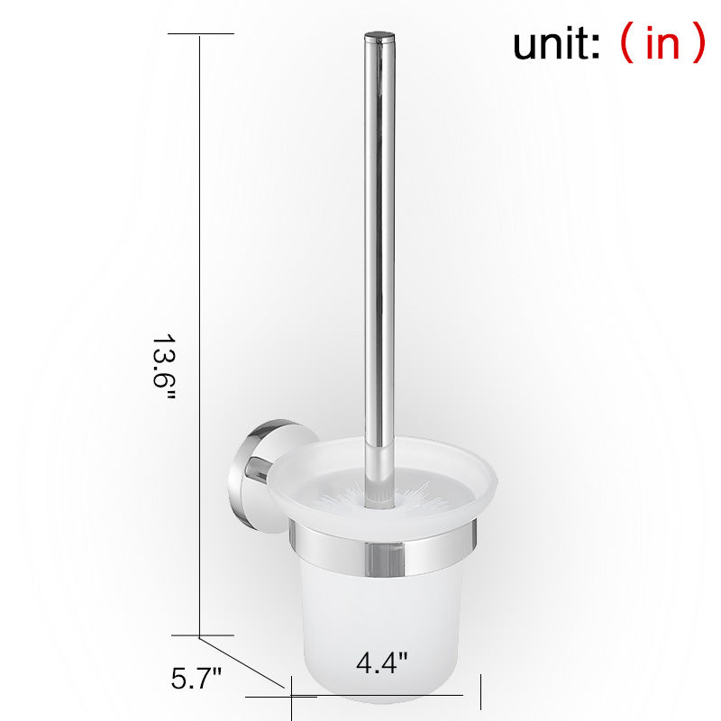 SUS304 Stainless Steel Bathroom Toilet Brush Holder Wall Mount Brush Cup Holder