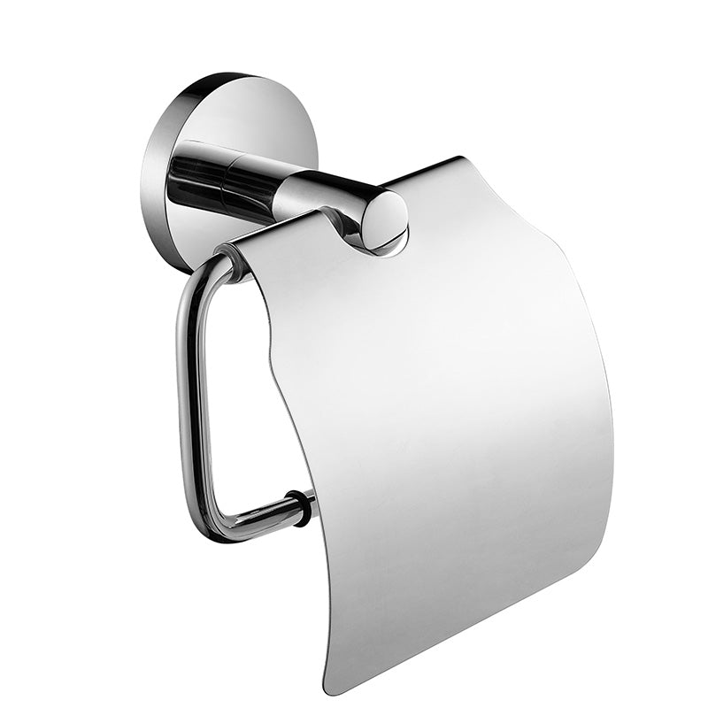 SUS304 Stainless Steel Bathroom Toilet Paper Holder with Cover Chrome finish Roll Paper Holder
