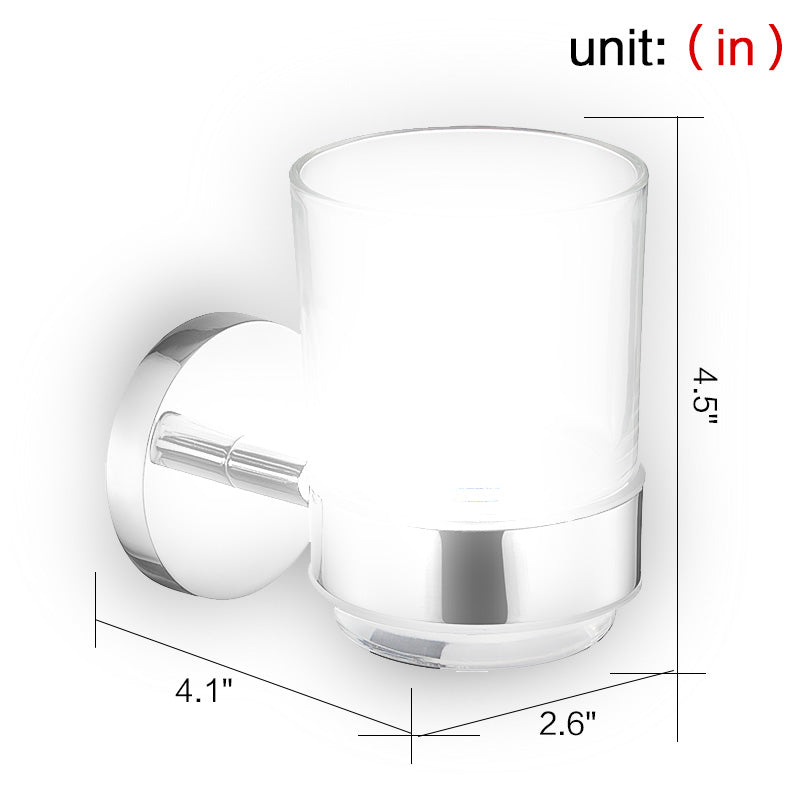 SUS304 Stainless Steel Bathroom Toothbrush Holder  /2 Color/ Wall Mount Toothbrush Cup Holder