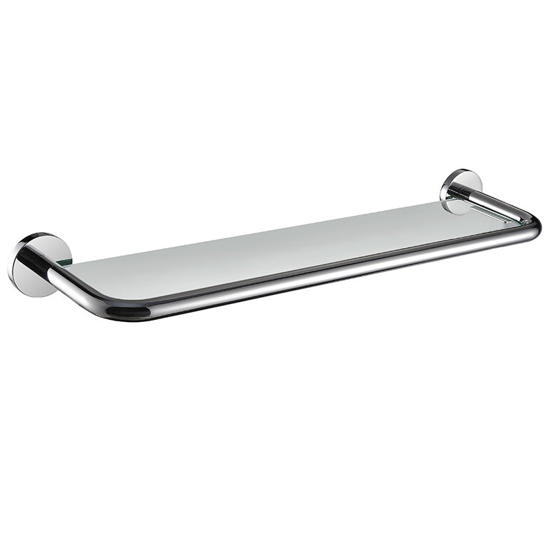 SUS304 Stainless Steel Bathroom Towel Shelf with Glass  Wall Mount Towel Rail Chrome finish
