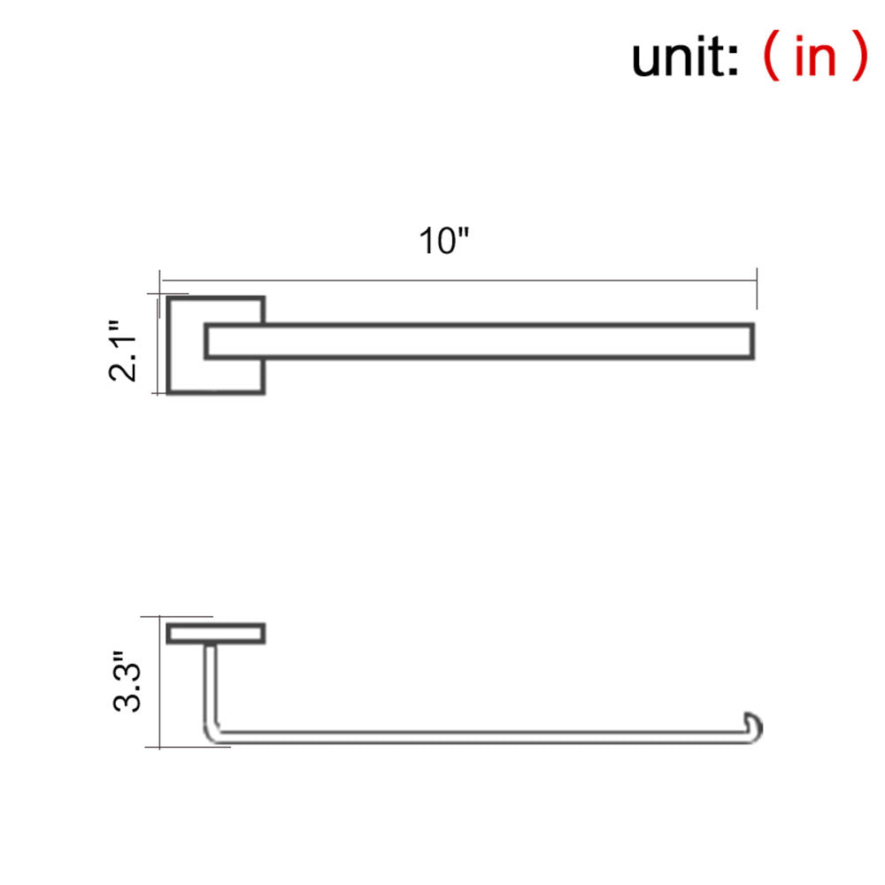 Stainless Steel Towel Ring | Square Design | Polished Chrome Finish Towel Holder