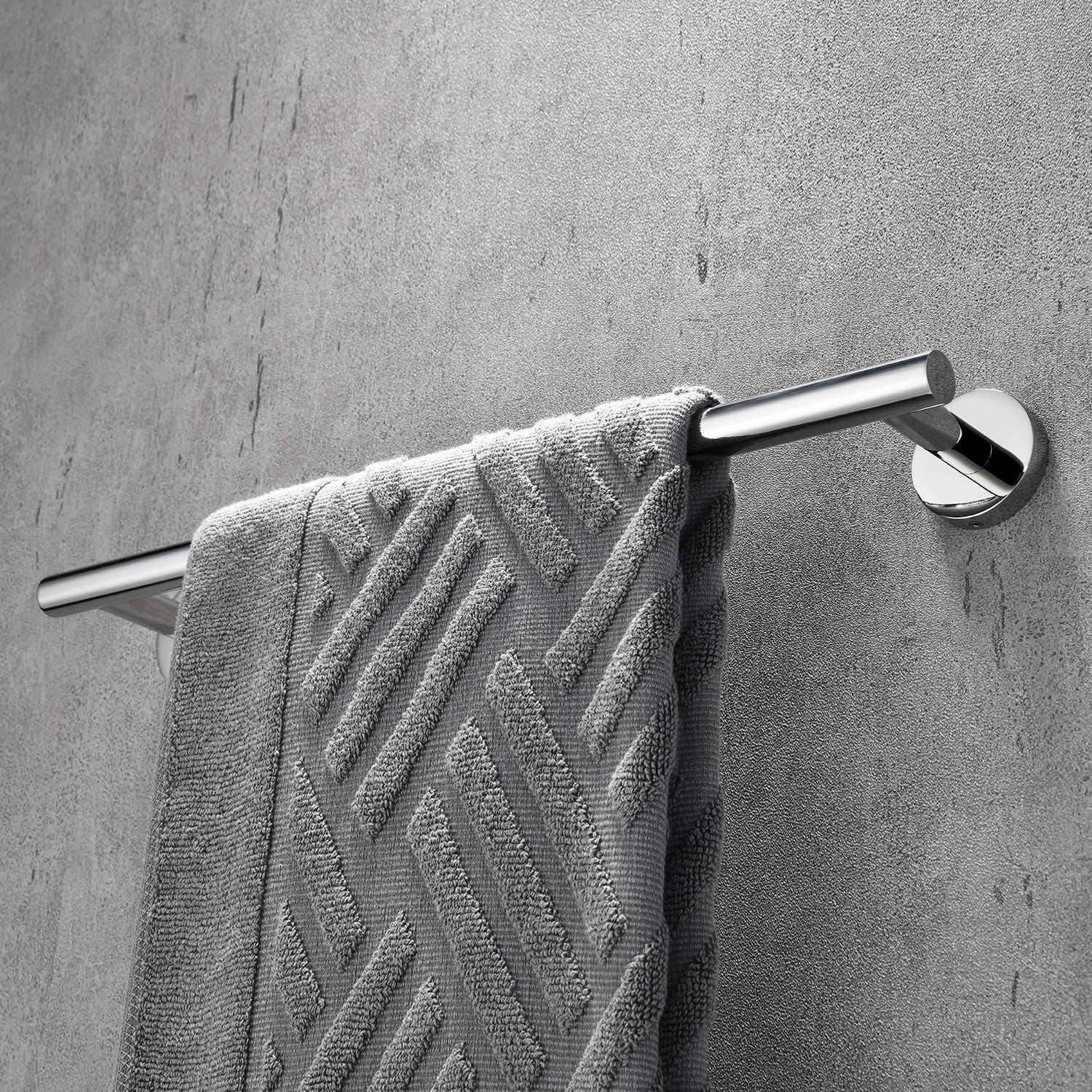 Stainless Steel Round Towel Bar | 3 Colors | Timeless Design Bathroom Towel Rack