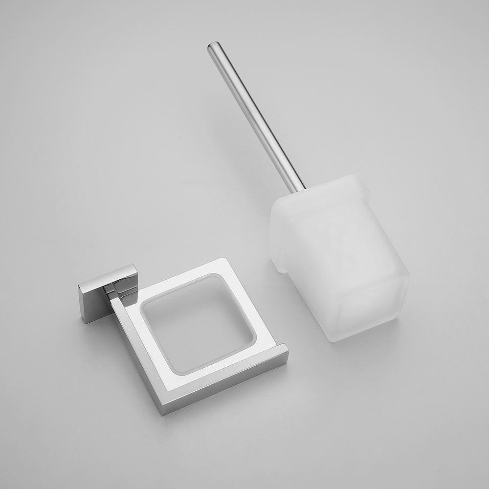 Stainless Steel Toilet Brush Holder | 2 Colors | Easy Install Bathroom Accessory