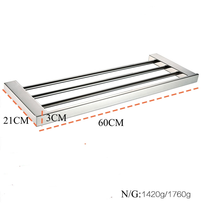 SUS304 Stainless Steel Towel Rack Towel Rail For Bathroom ,Wall Mounted