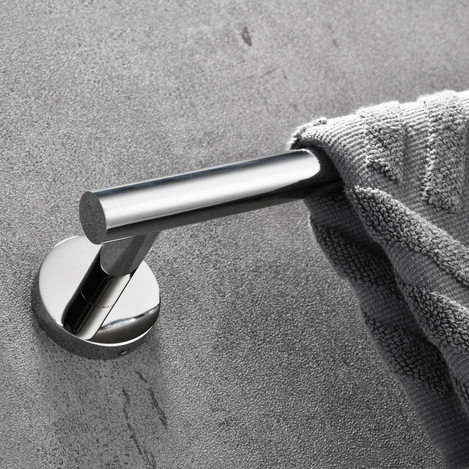 Stainless Steel Round Towel Bar | 3 Colors | Timeless Design Bathroom Towel Rack