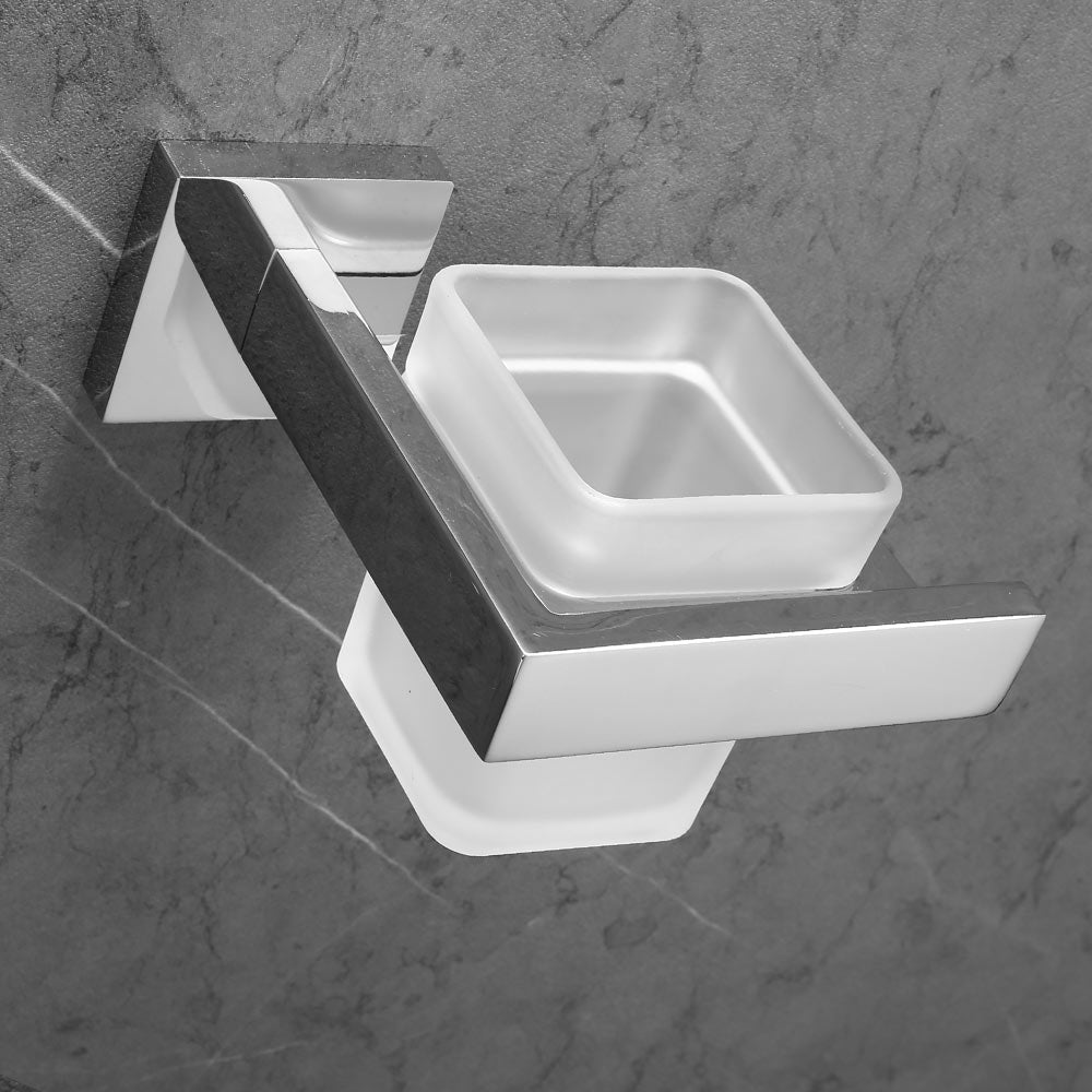 Stainless Steel Toothbrush Cup Holder Chrome Finsh Wall Mounted Bathroom Accessories