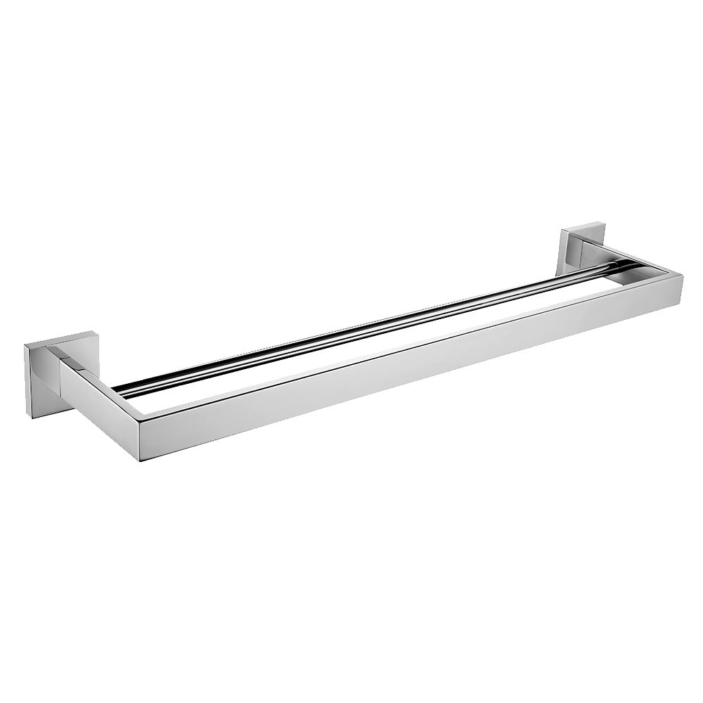 Stainless Steel Double Layer Towel Bar | 2 Colors | Easy Install for Bathroom & Kitchen