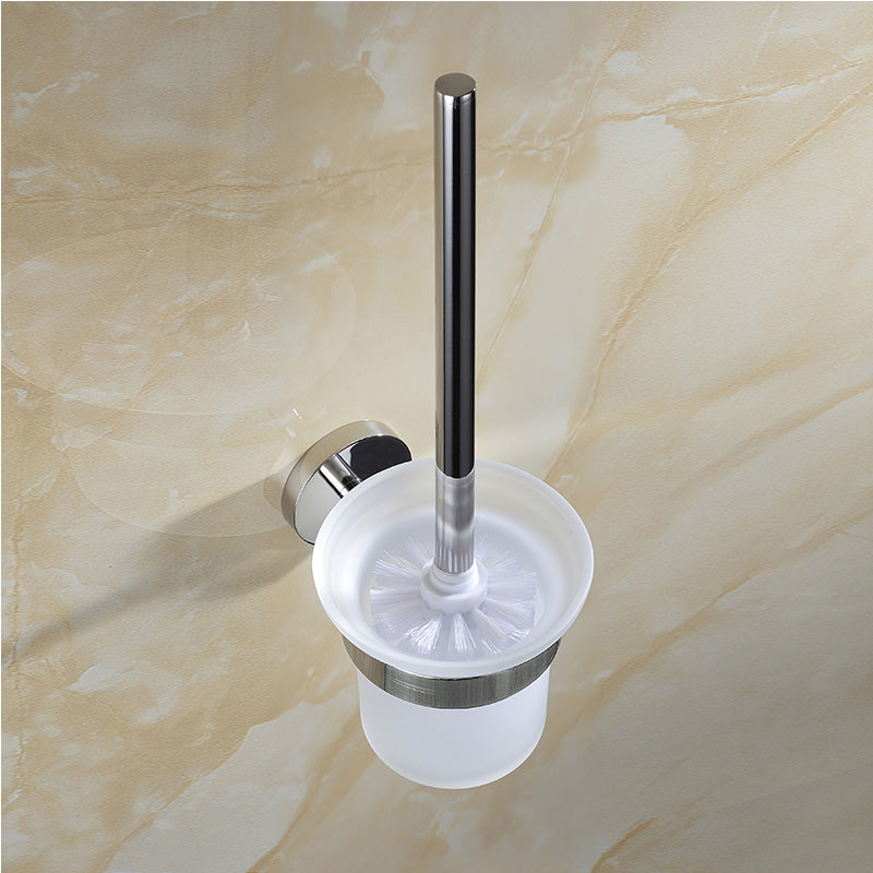 SUS304 Stainless Steel Bathroom Toilet Brush Holder Wall Mount Brush Cup Holder