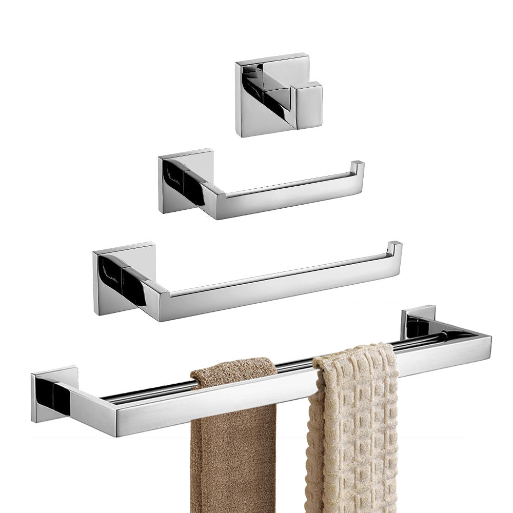 4 in1 Bathroom Accesories Set Towel Bar +Towel Ring +Toilet Paper Holder+Towel Hook ,Wall Mounted