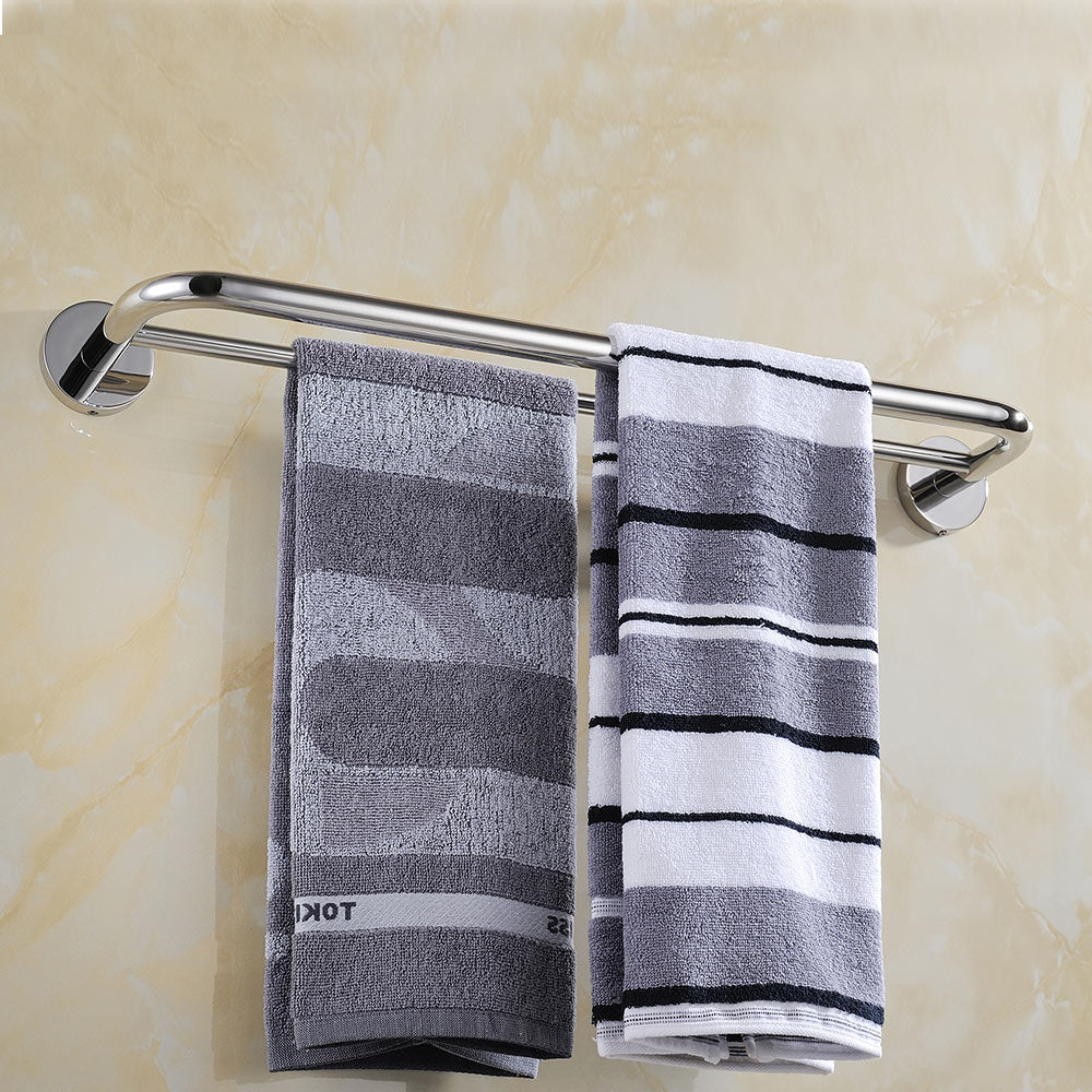 Stainless Steel Bathroom Double Layer Towel Bar | 2 Colors Towel Rail for Bathroom