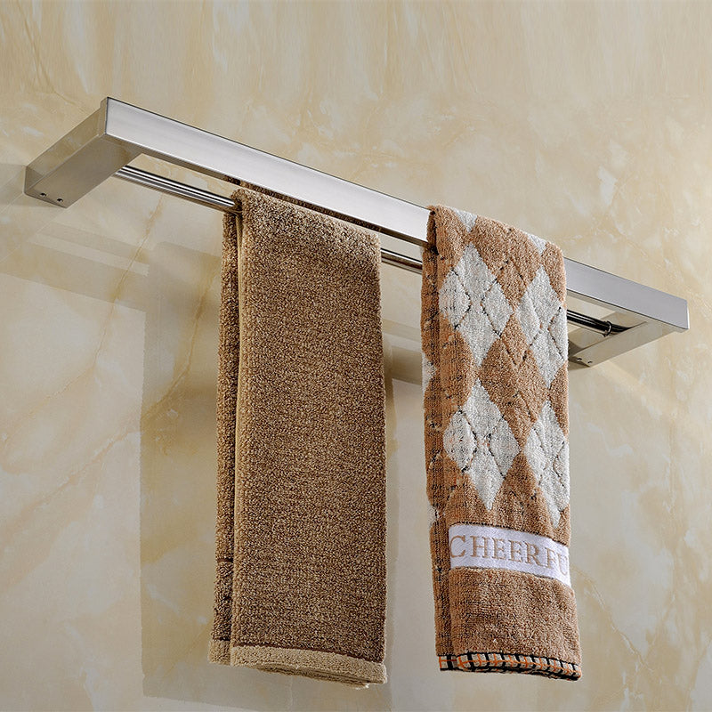 SUS 304Stainless Steel Double Layer Towel Bar for Bathroom Kitchen ,Wall Mounted