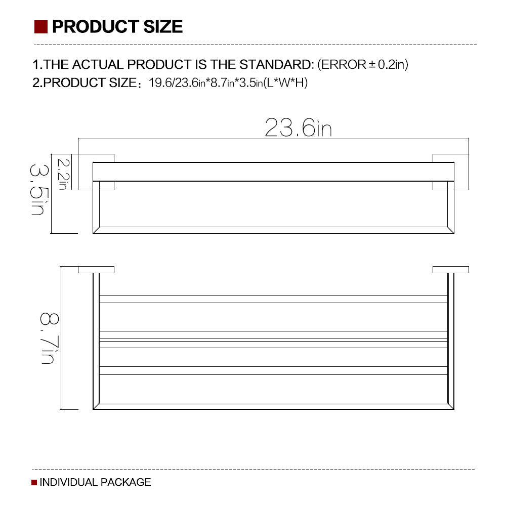 Stainless Steel Towel Rack | 3 Colors | Easy Install for Bathroom & Kitchen