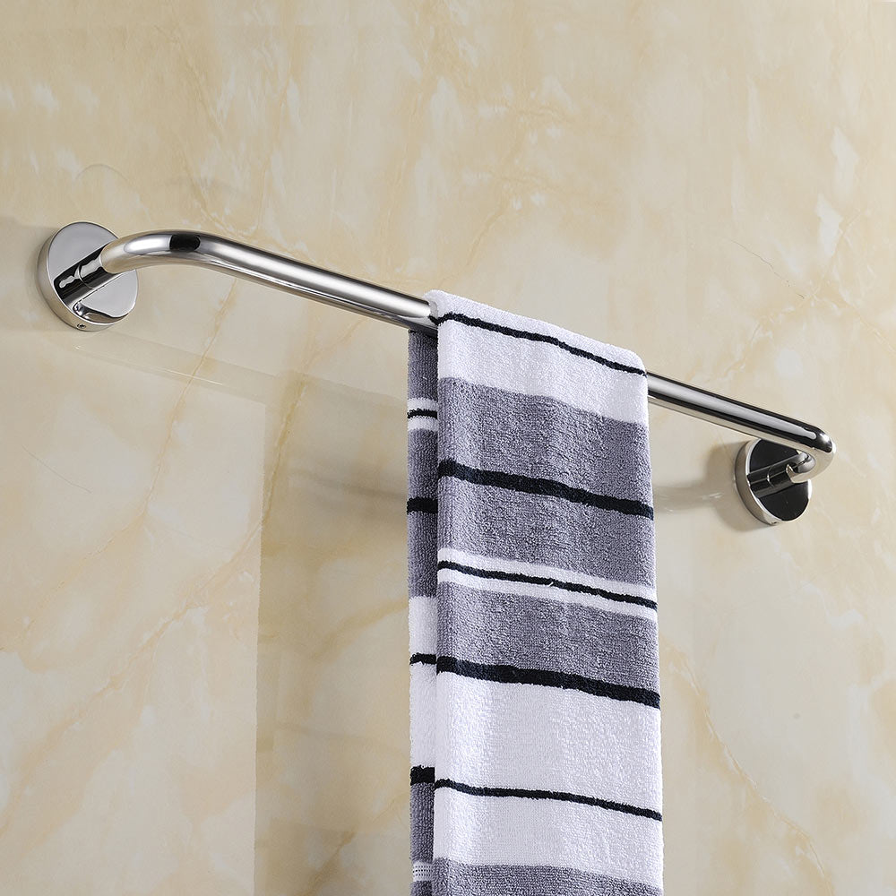Stainless Steel Bathroom Single Layer Towel Bar | 2 Colors | Towel Rail Storage Rack