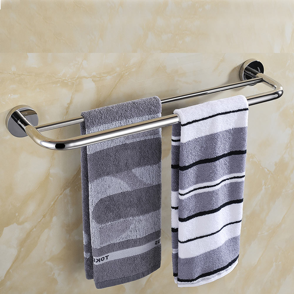 Stainless Steel Bathroom Double Layer Towel Bar | 2 Colors Towel Rail for Bathroom