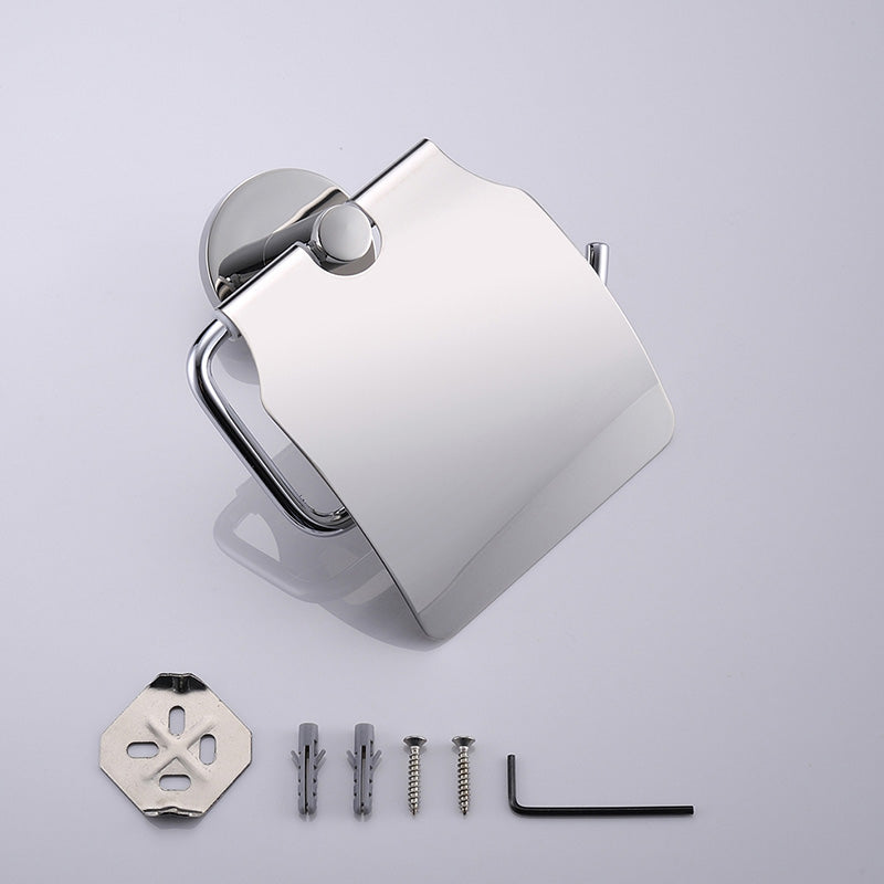 SUS304 Stainless Steel Bathroom Toilet Paper Holder with Cover Chrome finish Roll Paper Holder