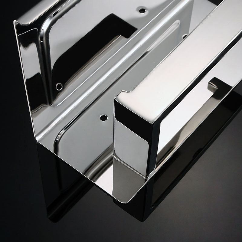 SUS304 Stainles Steel Toilet Paper Holder with Shelf Wall Mount Toilet Roll Holder with Storage
