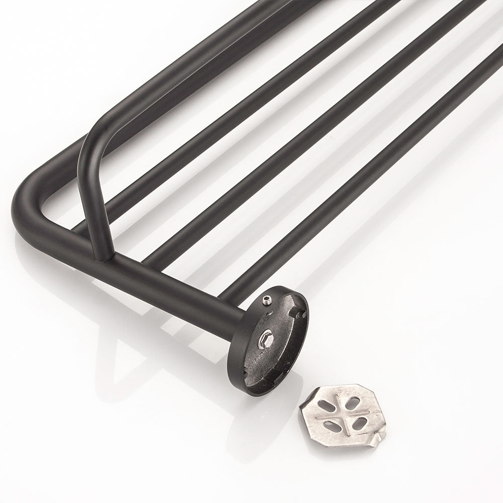 Stainless Steel Bathroom Shelf with Towel Bar | 2 Colors | Dual-Layer Storage Rack