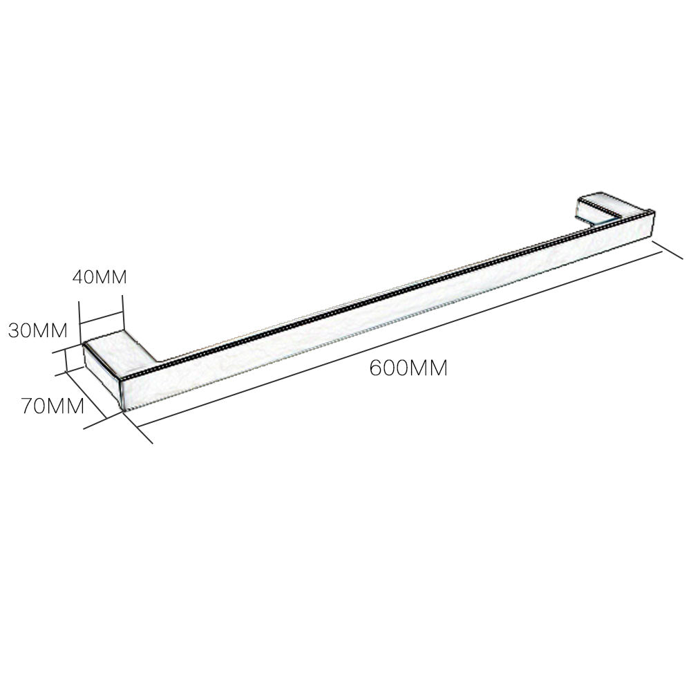 SUS 304Stainless Steel Single Layer Towel Bar for Bathroom Kitchen ,Wall Mounted