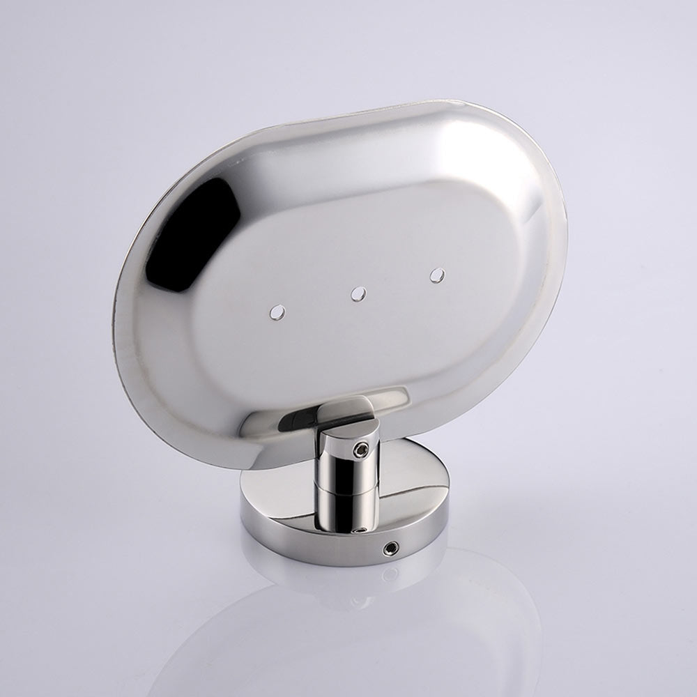 SUS304 Stainless Steel Bathroom Soap Dish Chrome Finish Wall Mount Soap Holder