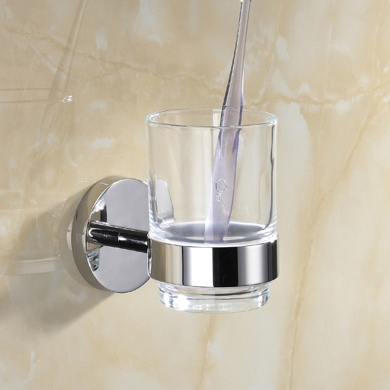SUS304 Stainless Steel Bathroom Toothbrush Holder  /2 Color/ Wall Mount Toothbrush Cup Holder