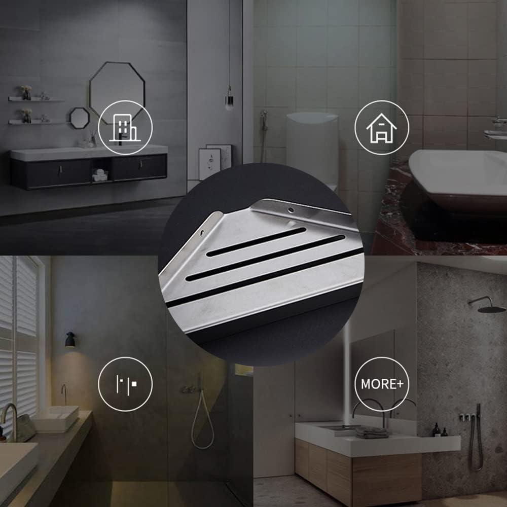 2-Tier Corner Shower Shelf – 304 Stainless Steel Bathroom Organizer