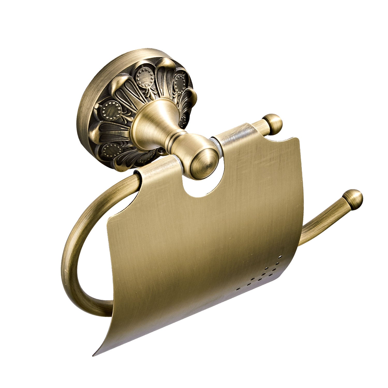 Brass Toilet Paper Holder Wall Mount Toilet Roll Holder with Cover 2 Color /Brush Bronze and Oil Matte Black