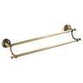Rust-Proof Solid Brass Double Towel Holder | 61.5cm Wall-Mounted Bathroom Rail