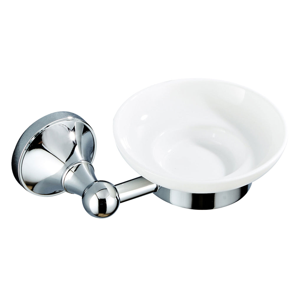Rust-Proof Solid Brass Soap Dish | Removable Ceramic Soap Holder