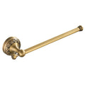 Antique Brass Towel Bar 29.5cm | Vintage Scroll Carved Open-End Towel Holder