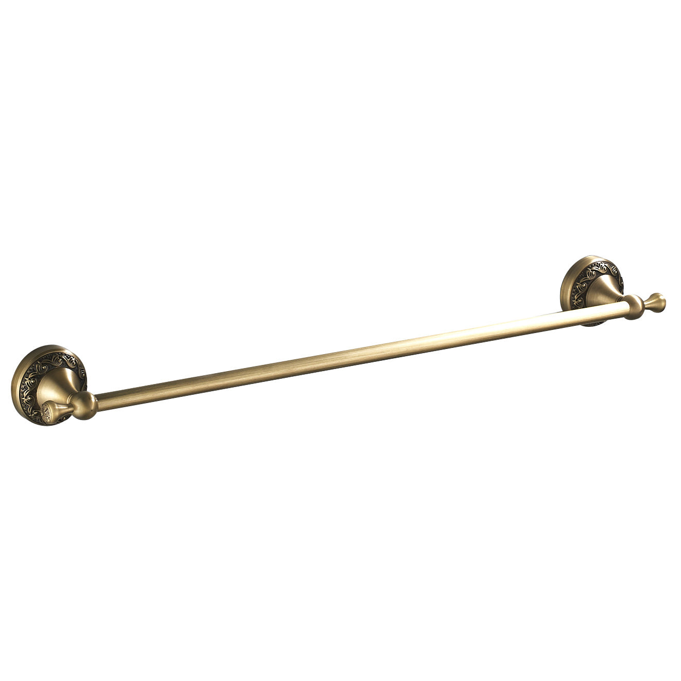 Rust-Proof Solid Brass Towel Holder | Ornate Vintage Bathroom Towel Rail