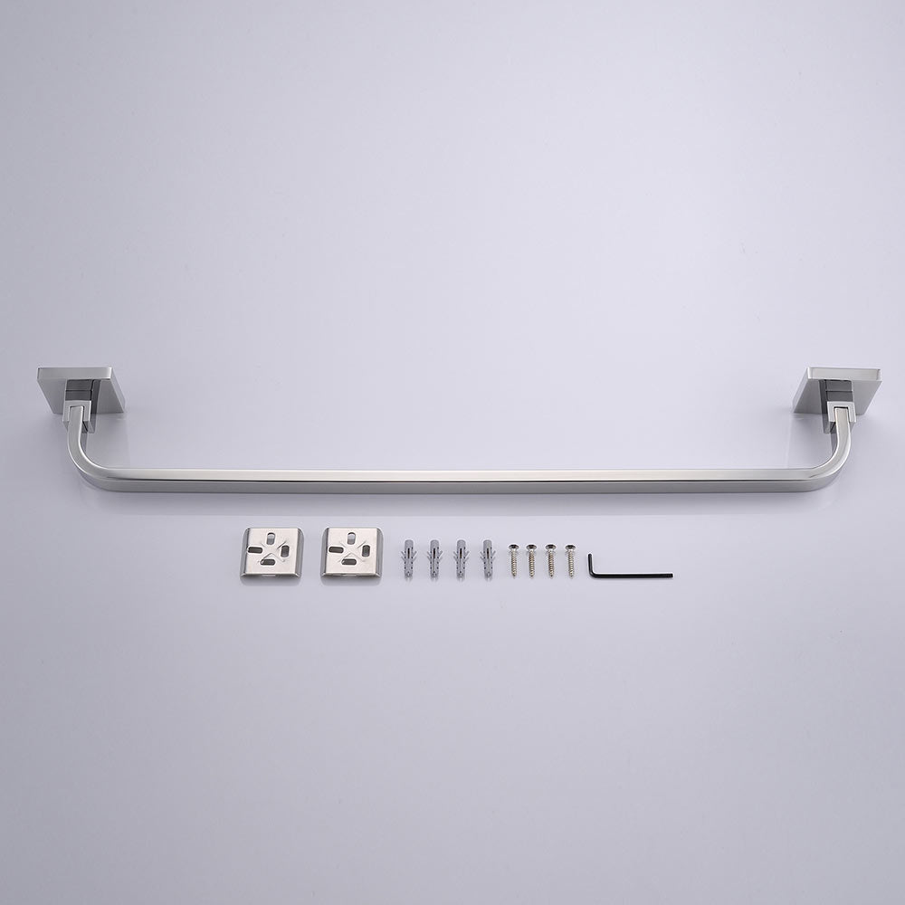Stainless Steel Single Towel Bar | Square Design | Polished Chrome Finish