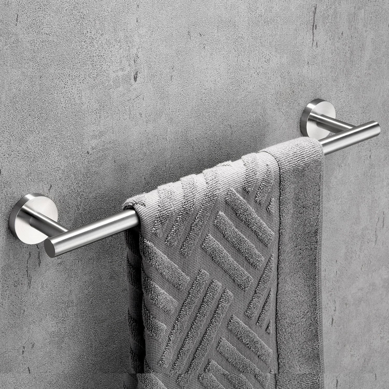 Stainless Steel Round Towel Bar | 3 Colors | Timeless Design Bathroom Towel Rack