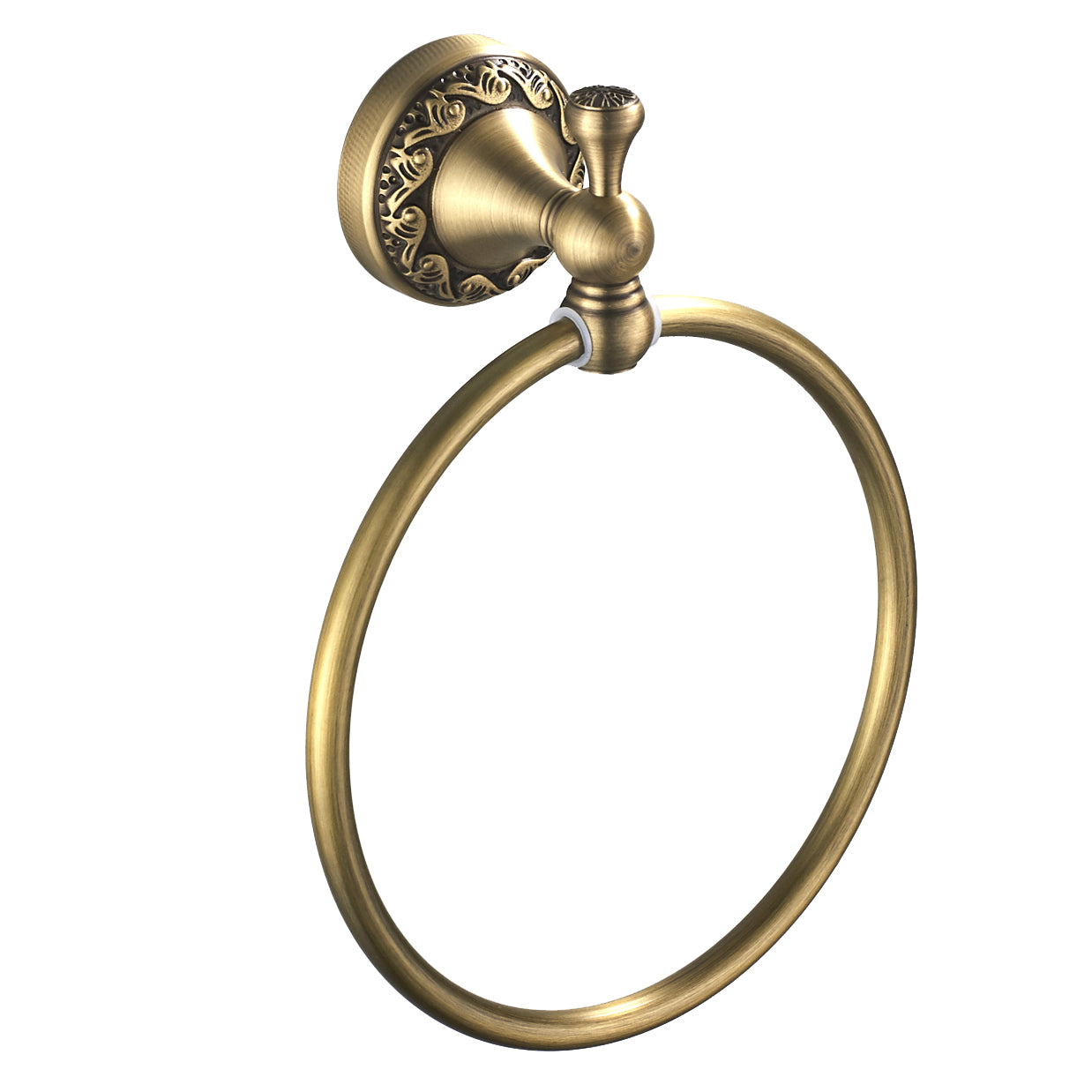 Rust-Proof Solid Brass Towel Ring | 18cm Compact Bathroom Towel Rail