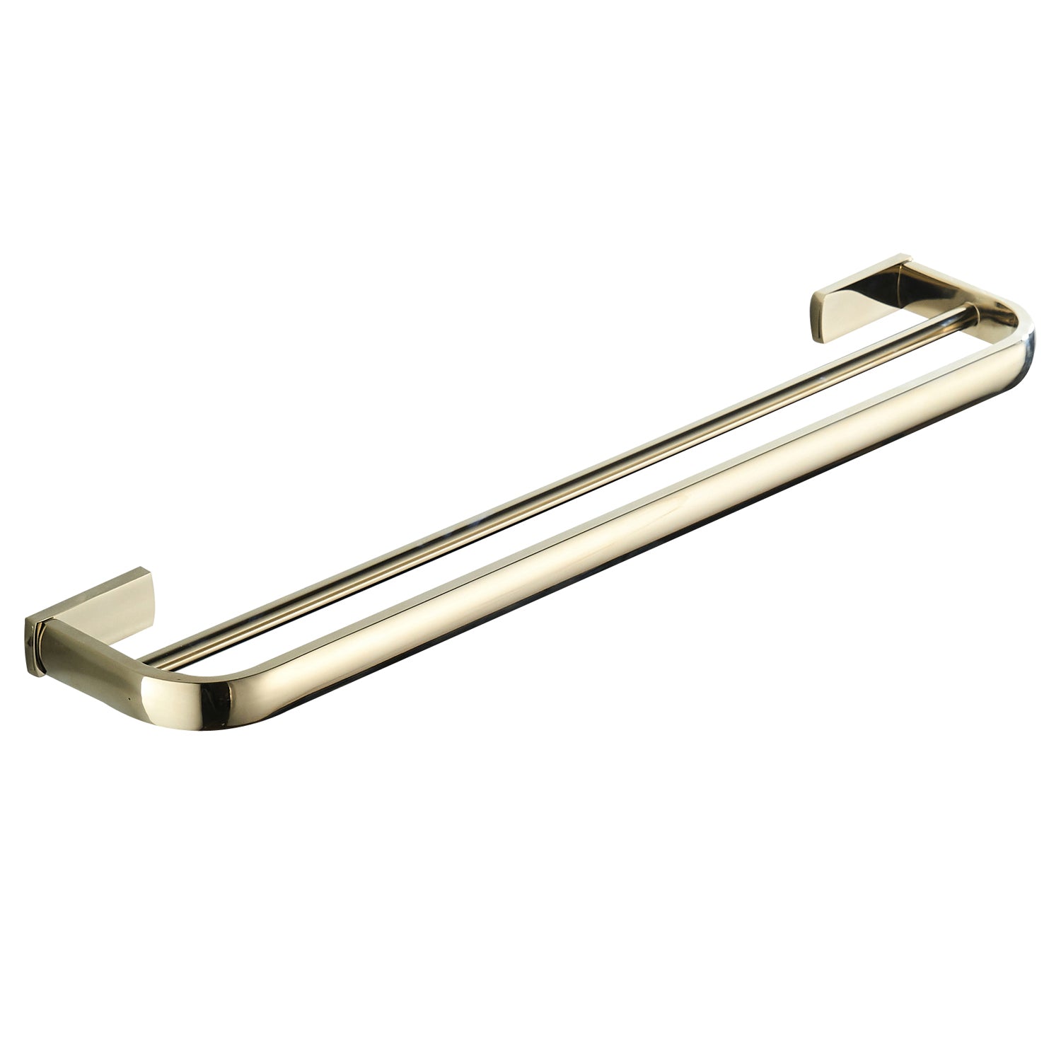 Rust-Proof 57cm Solid Brass Double Towel Rack | 2-Tier Wall-Mounted Bathroom Hardware