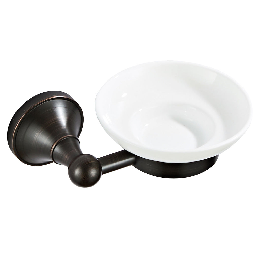 Rust-Proof Solid Brass Soap Dish | Removable Ceramic Soap Holder