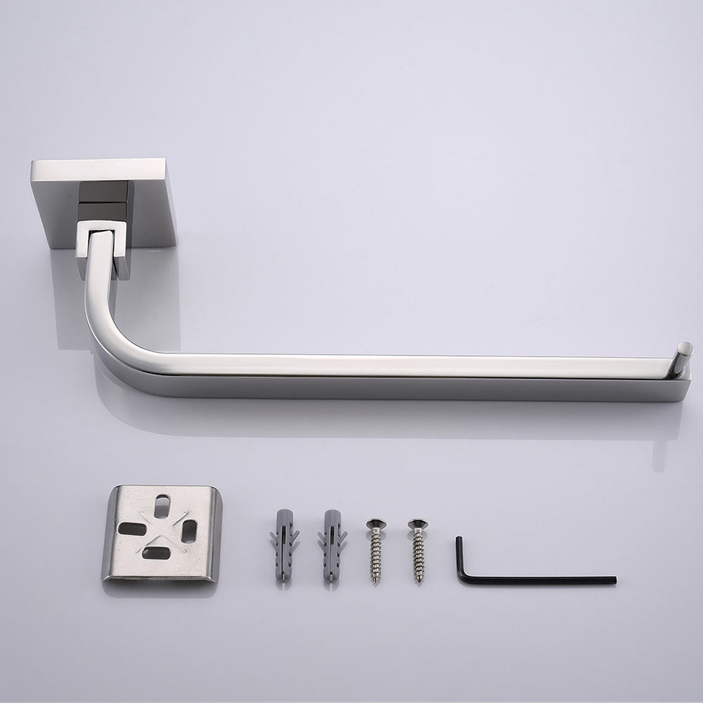 Stainless Steel Towel Ring | Square Design | Polished Chrome Finish Towel Holder
