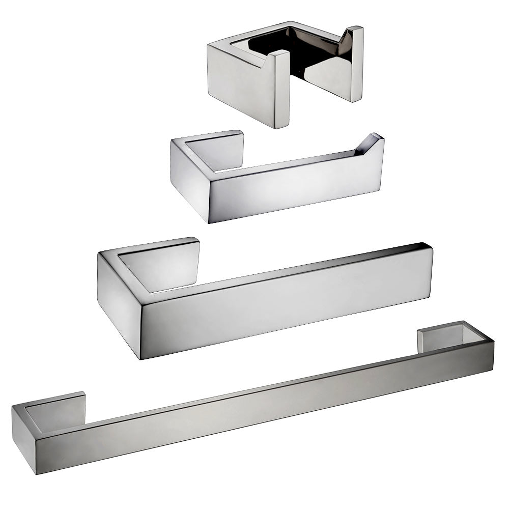 4 in 1 Bathroom Accesoories Set ,Towel Hook+Toilet Paper Holder+Towel Ring+Towel Bar for Bathroom Kitchen