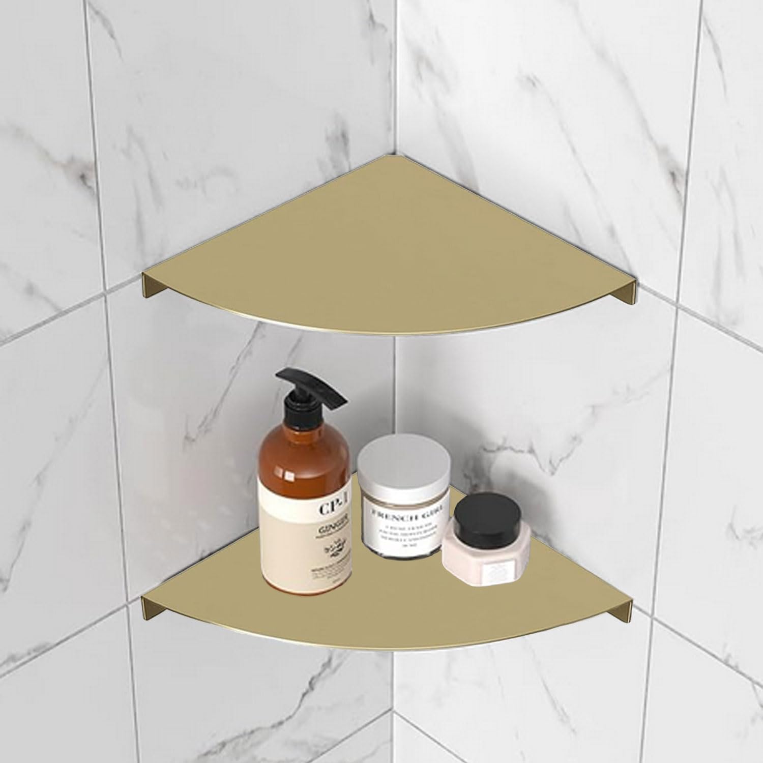 2-Tier Corner Shower Shelf – 304 Stainless Steel Bathroom Organizer