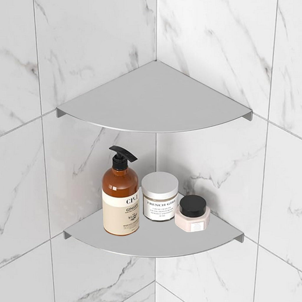2-Tier Corner Shower Shelf – 304 Stainless Steel Bathroom Organizer