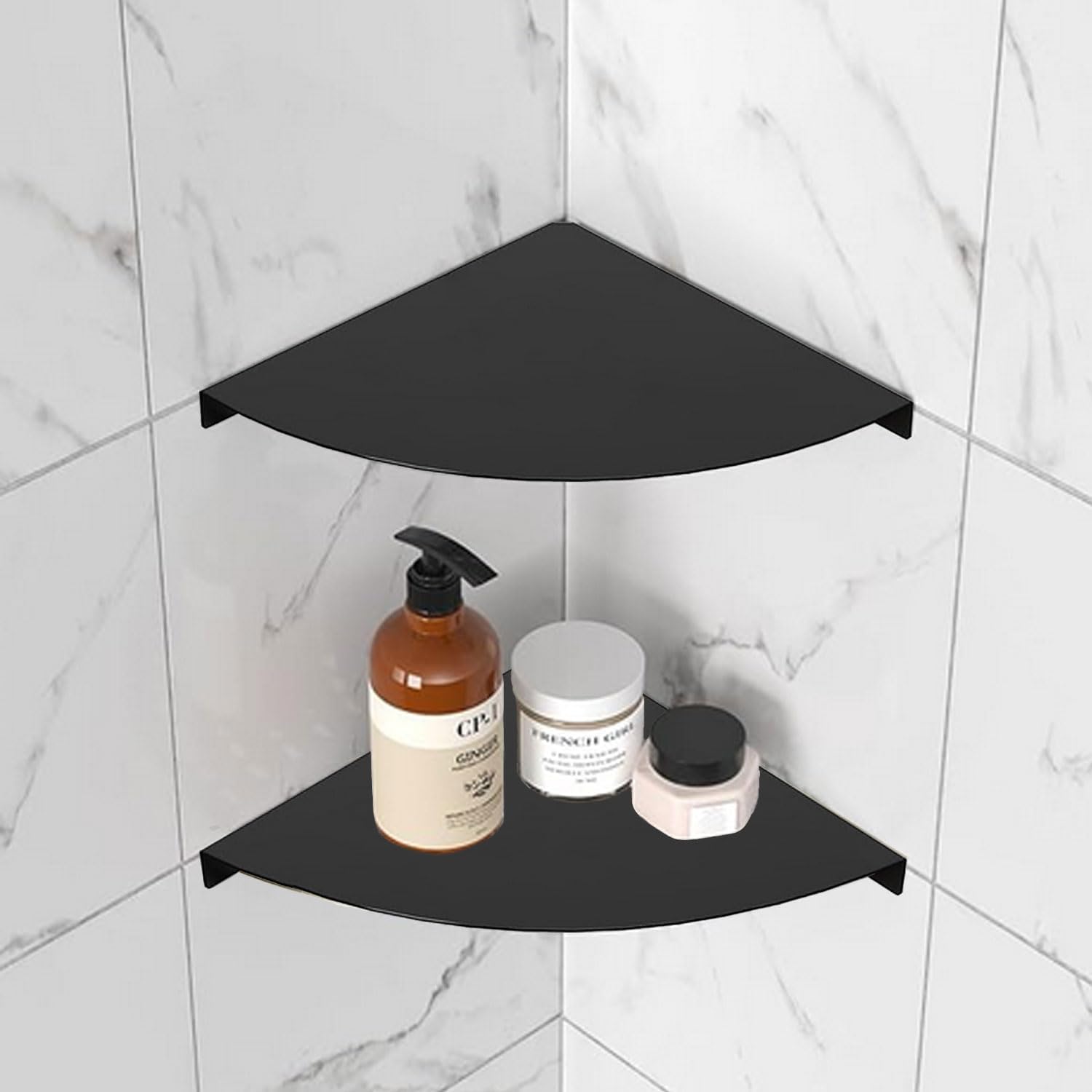 2-Tier Corner Shower Shelf – 304 Stainless Steel Bathroom Organizer