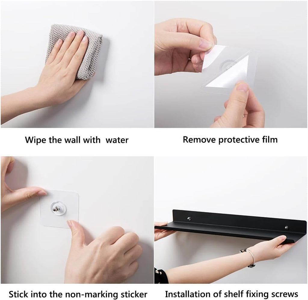 Sleek Space Aluminum Floating Bathroom Shelf