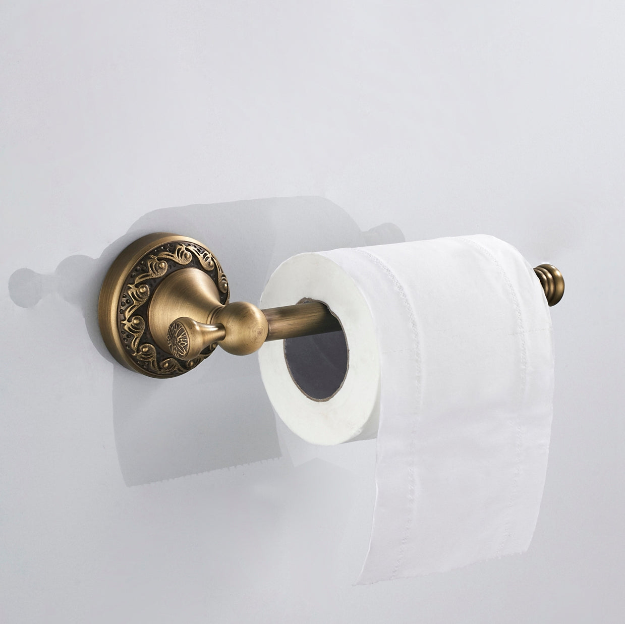 Rust-Proof Solid Brass Toilet Paper Holder | 21cm Easy-Change Bathroom Tissue Rack