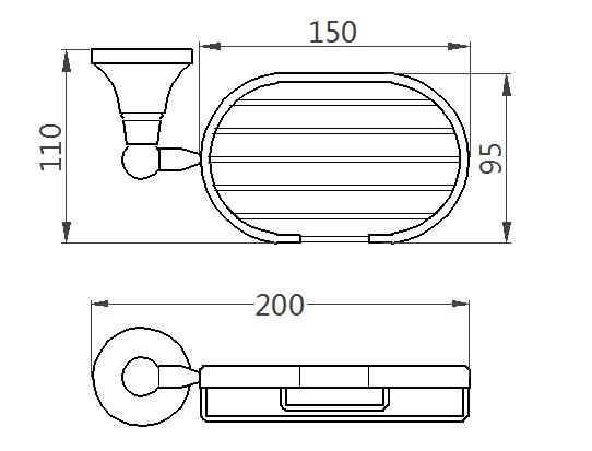 Solid Brass Soap Dish | Minimalist Oval Wall-Mounted Soap Holder (4 Finishes)
