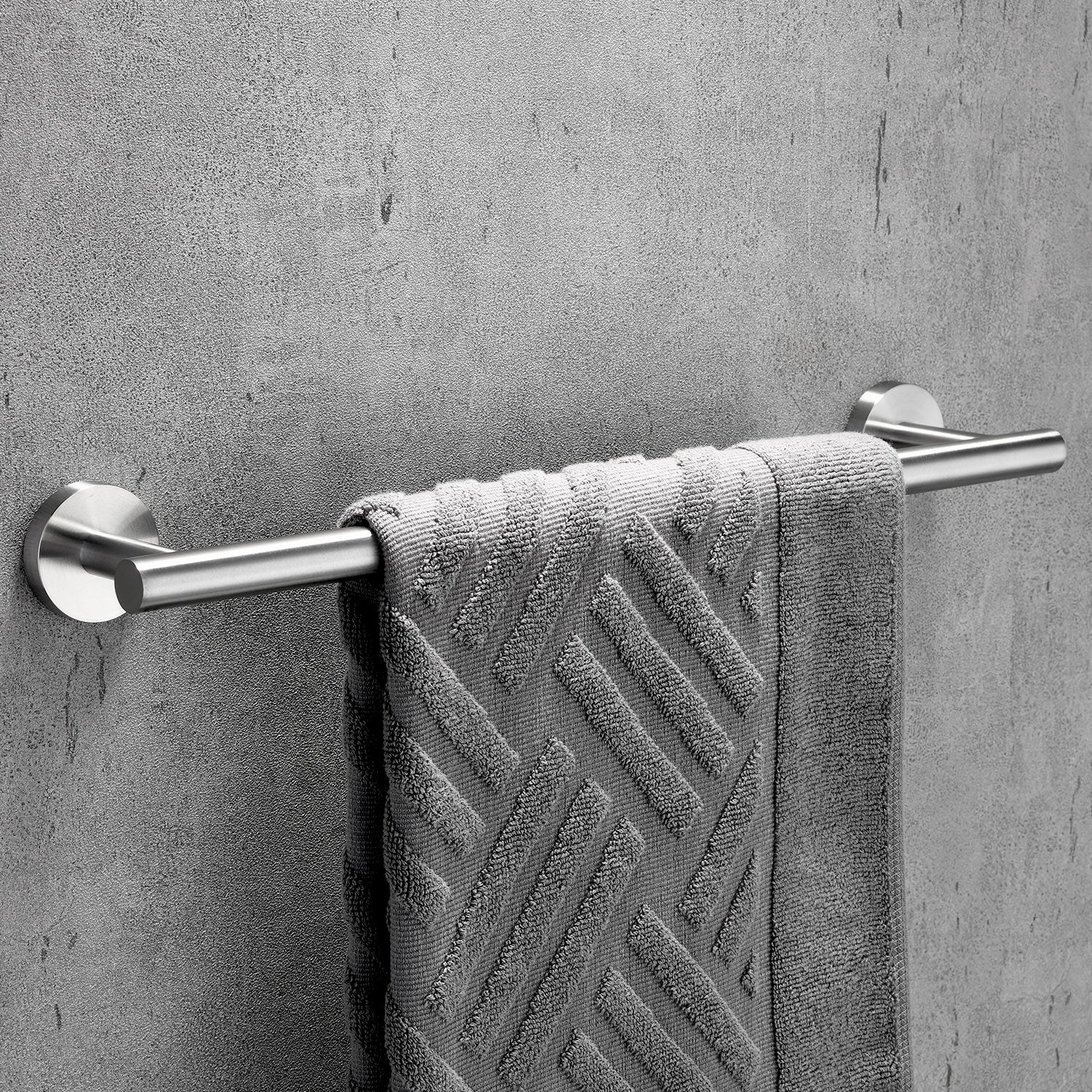 Stainless Steel Round Towel Bar | 3 Colors | Timeless Design Bathroom Towel Rack