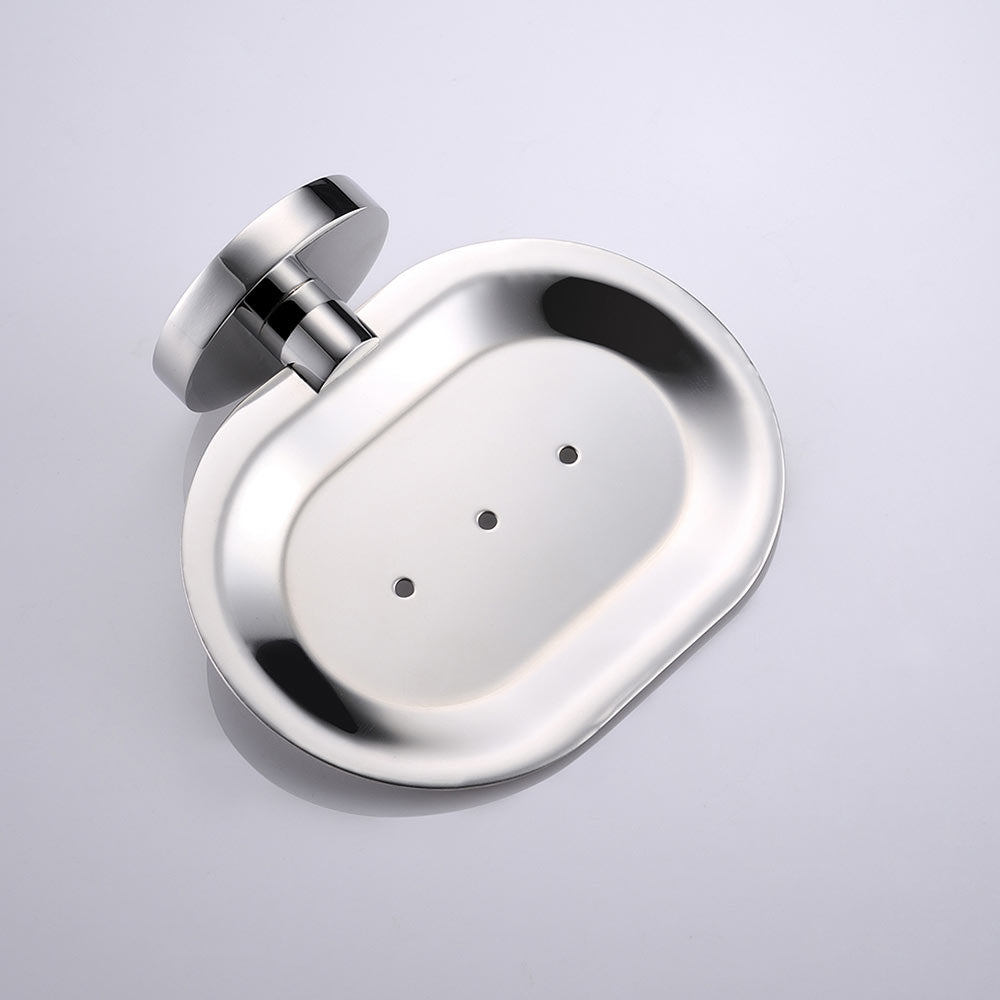 SUS304 Stainless Steel Bathroom Soap Dish Chrome Finish Wall Mount Soap Holder