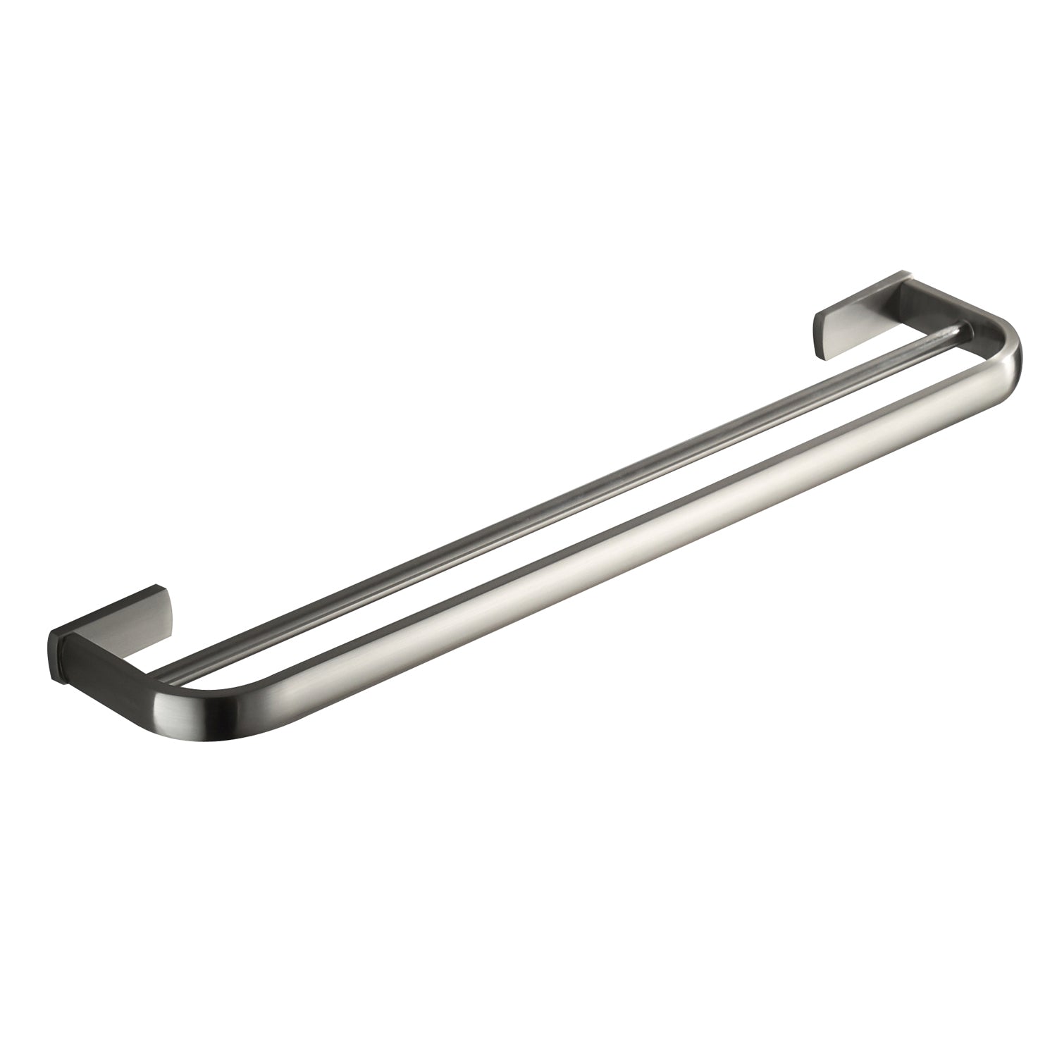 Rust-Proof 57cm Solid Brass Double Towel Rack | 2-Tier Wall-Mounted Bathroom Hardware