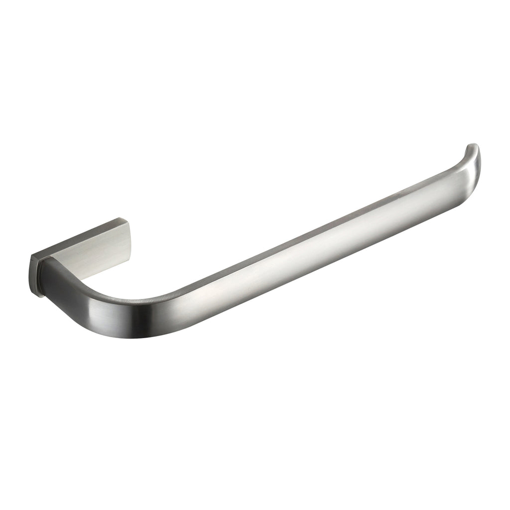Solid Brass Open Towel Bar 29.5cm | Modern Curved Square-Base Bathroom Rail (4 Finishes)