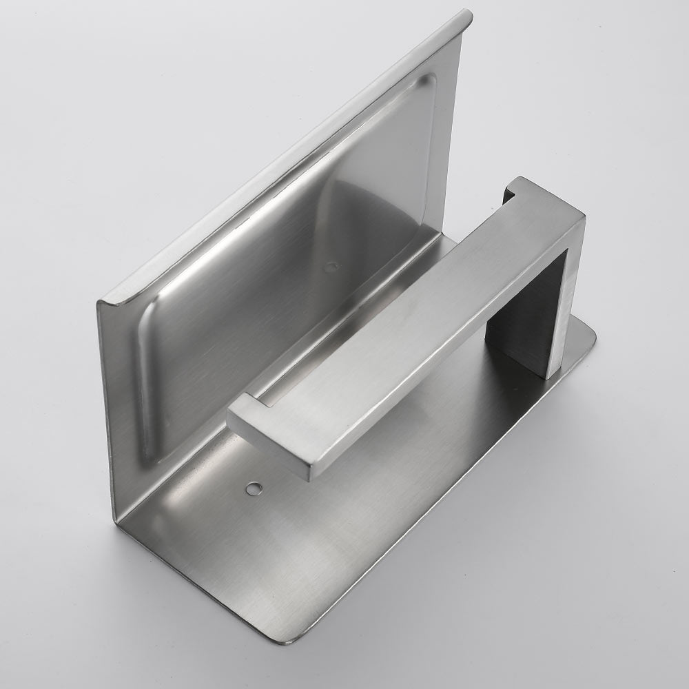 SUS304 Stainles Steel Toilet Paper Holder with Shelf Wall Mount Toilet Roll Holder with Storage